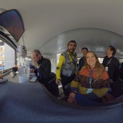 Laura siempre sonriente en 360 grados