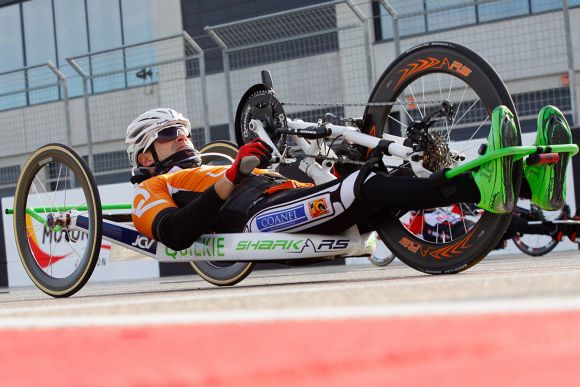 Diego Ballesteros sobre su hand bike