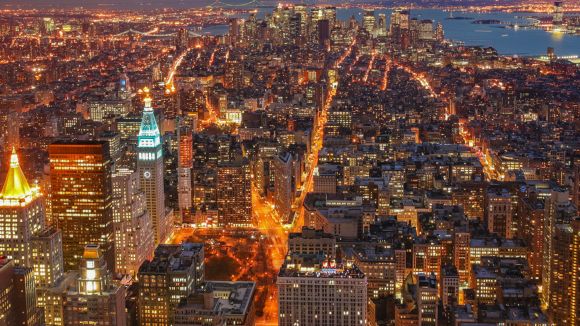 Skyline de Nueva York de noche