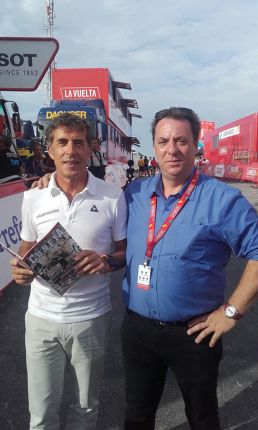 Luis Miguel Suárez con Pedro Delgado, un histórico con mayúscula