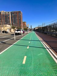 Impresionante carril bici en Nueva York