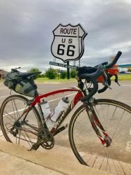 La bicicleta usada por Sany en su viaje por USA