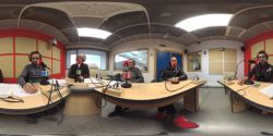 Estudio de radio de la upv con los invitados en 360 grados