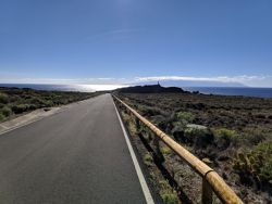 Llegando al faro de Teno en bici