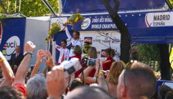 De cuando Valverde hizo podium en los ctos del mundo de ciclismo en Madrid