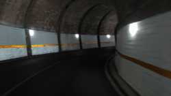 Interior del túnel en la subida a Almedijar