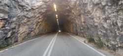 Túnel en el ascenso al Puig Mayor desde Soller 