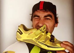 Fotografía: Julián Sanz está muy contento con sus zapatillas @mavic