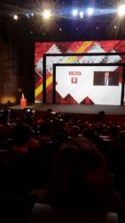 Luis Miguel en el evento de presentación de la vuelta