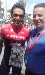 Luis Miguel Suárez con Alberto Contador