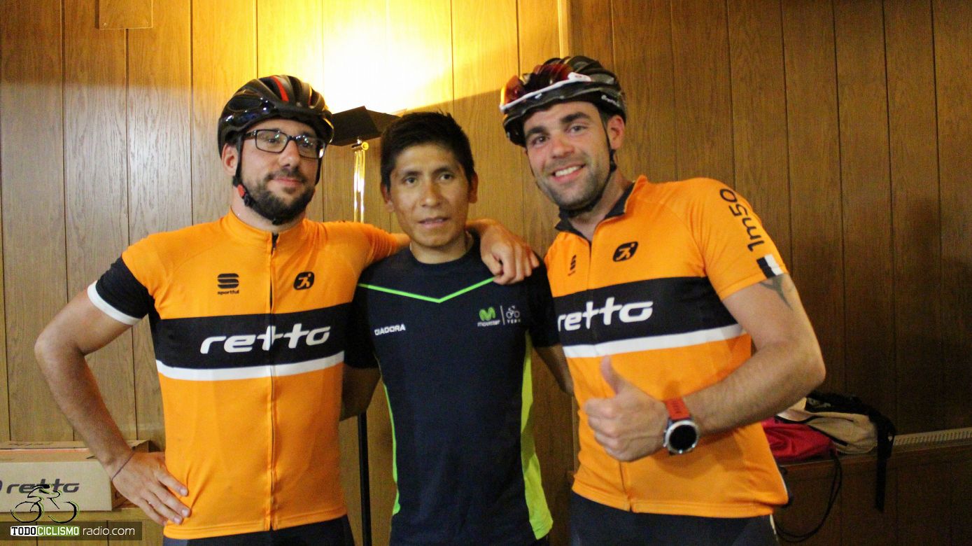 a Nairo Quintana con Retto, Everest en Valencia con Miguel Angel Granero