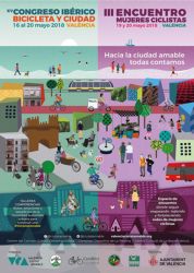 Cartel del congreso sobre la bicicleta y mujeres ciclistas