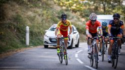 Sonrisa de disfrute ciclista