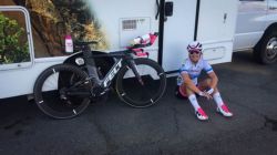Ziortza y su bicicleta contra el crono