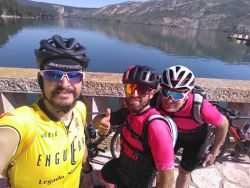 Miguel Ángel en una pequeña parada de paisaje