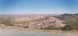 Vista panorámica en Castillo de Feria en un día caluroso 