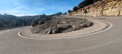 Curva de Herradura en el Ascenso a Sant Pere 