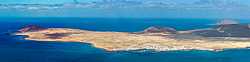 Vista top de La Graciosa y su Costa