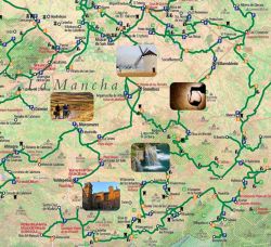 Mapa de ruta del Quijote en Bicicleta