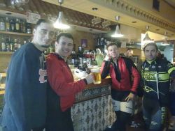 Santy Mozos con Fran en una brevet 300