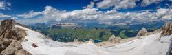 Así se ve Dolomitas desde el glaciar de la Marmolada